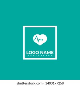 Pulse heart Logo Template Design.pulse icon