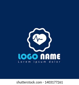 Pulse heart Logo Template Design.pulse icon