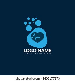 Pulse heart Logo Template Design.pulse icon