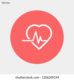 pulse heart people vector icon eps 10