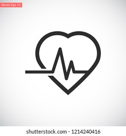 pulse heart people vector icon eps 10