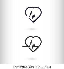 pulse heart people vector icon eps 10