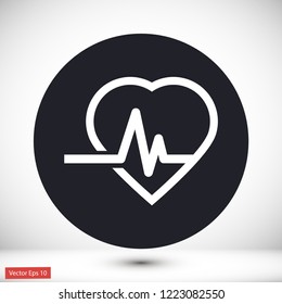 pulse heart people vector icon eps 10
