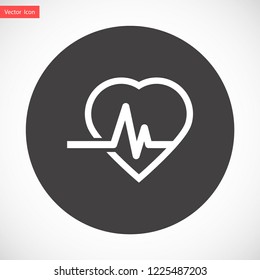 pulse heart people vector icon eps 10