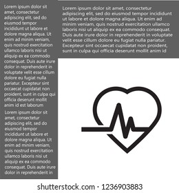 pulse heart people vector icon eps 10
