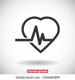 pulse heart people vector icon eps 10