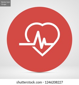 pulse heart people vector icon eps 10