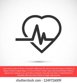 pulse heart people vector icon eps 10