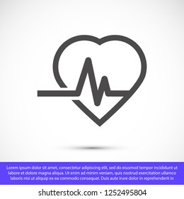 pulse heart people vector icon eps 10