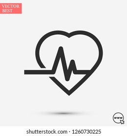 pulse heart people vector icon eps 10