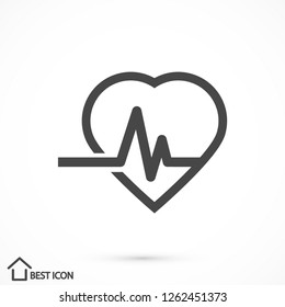 pulse heart people vector icon eps 10