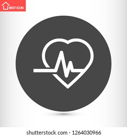 pulse heart people vector icon eps 10