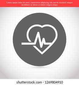 pulse heart people vector icon eps 10