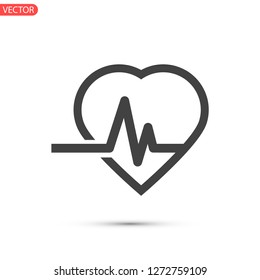 pulse heart people vector icon eps 10
