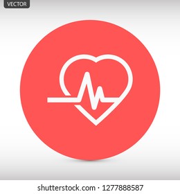 pulse heart people vector icon eps 10