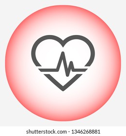 pulse heart people vector icon eps 10