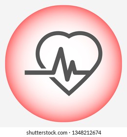 pulse heart people vector icon eps 10
