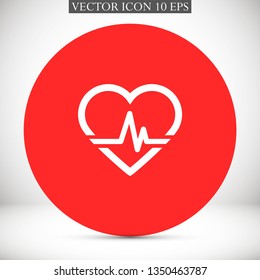 pulse heart people vector icon eps 10