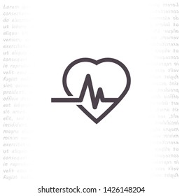pulse heart people vector icon eps 10 , Lorem ipsum Flat design