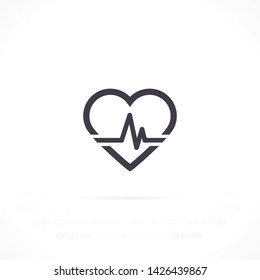 pulse heart people vector icon eps 10 , Lorem ipsum Flat design