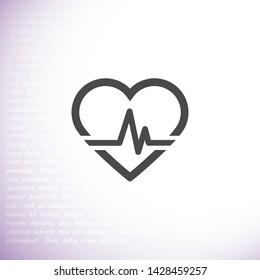 pulse heart people vector icon eps 10 , Lorem ipsum Flat design