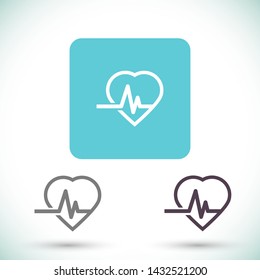 pulse heart people vector icon eps 10 , Lorem ipsum Flat design