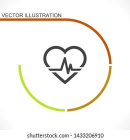 pulse heart people vector icon eps 10 , Lorem ipsum Flat design