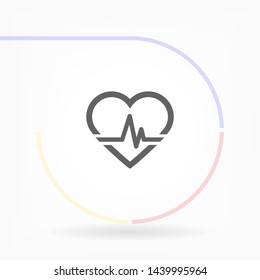 pulse heart people vector icon eps 10 , Lorem ipsum Flat design