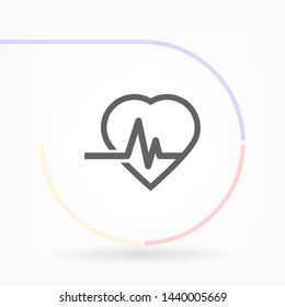 pulse heart people vector icon eps 10 , Lorem ipsum Flat design