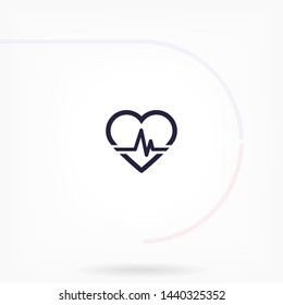pulse heart people vector icon eps 10 , Lorem ipsum Flat design