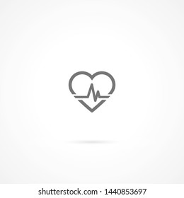 pulse heart people vector icon eps 10 , Lorem ipsum Flat design