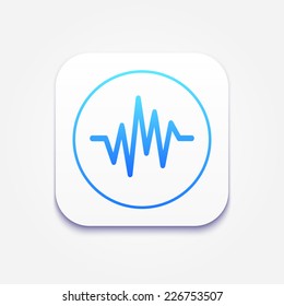 Pulse Heart Rate Vector Icon 
