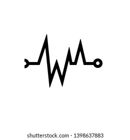 Pulse Heartbeat Icon Vector Illustration - Vector