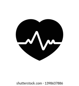 Pulse Heartbeat Icon Vector Illustration - Vector