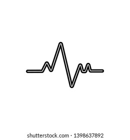 Pulse Heartbeat Icon Vector Illustration - Vector