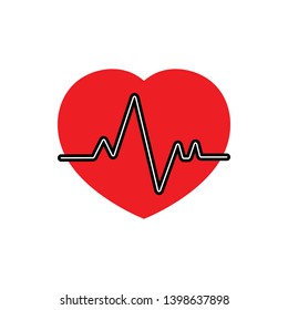Pulse Heartbeat Icon Vector Illustration - Vector