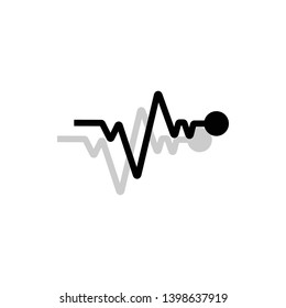 Pulse Heartbeat Icon Vector Illustration - Vector