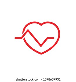 Pulse Heartbeat Icon Vector Illustration - Vector