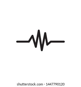 Pulse Heartbeat icon vector. Heartbeat logo illustration. Flat design style on white background.