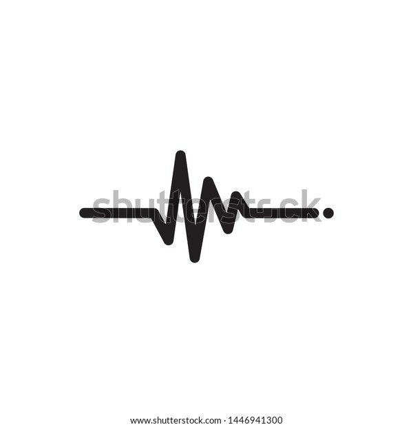 Pulse Heartbeat Icon Vector Heartbeat Logo Stock Vector Royalty
