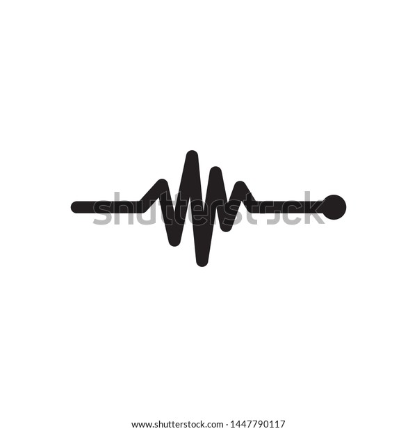 Pulse Heartbeat Icon Vector Heartbeat Logo Stock Vector Royalty