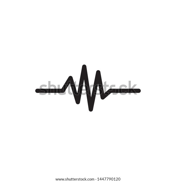 Pulse Heartbeat Icon Vector Heartbeat Logo Stock Vector Royalty
