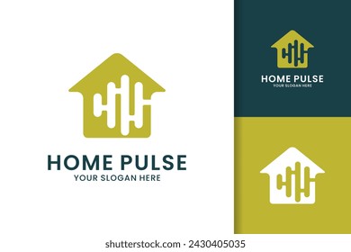 pulse house creative music logo design
