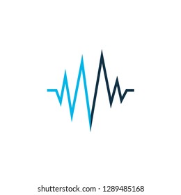 Pulse icon colored symbol. Premium quality isolated rhythm element in trendy style.