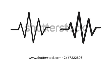Pulse icon. doodle graphics vectors