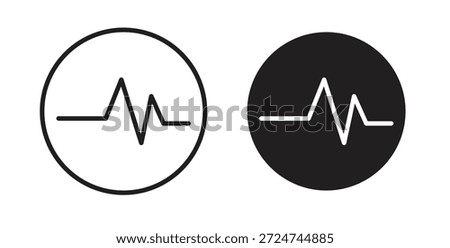 Pulse icon. filled flat sign for mobile concept and web design