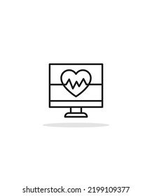 icono de pulso para la ilustración del logotipo de la colección de diseño gráfico y web, eps 10

