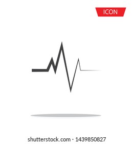 Pulse Icon isolated on white background.
