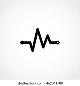 pulse Icon Isolated on White Background