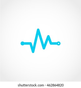 pulse Icon Isolated on White Background